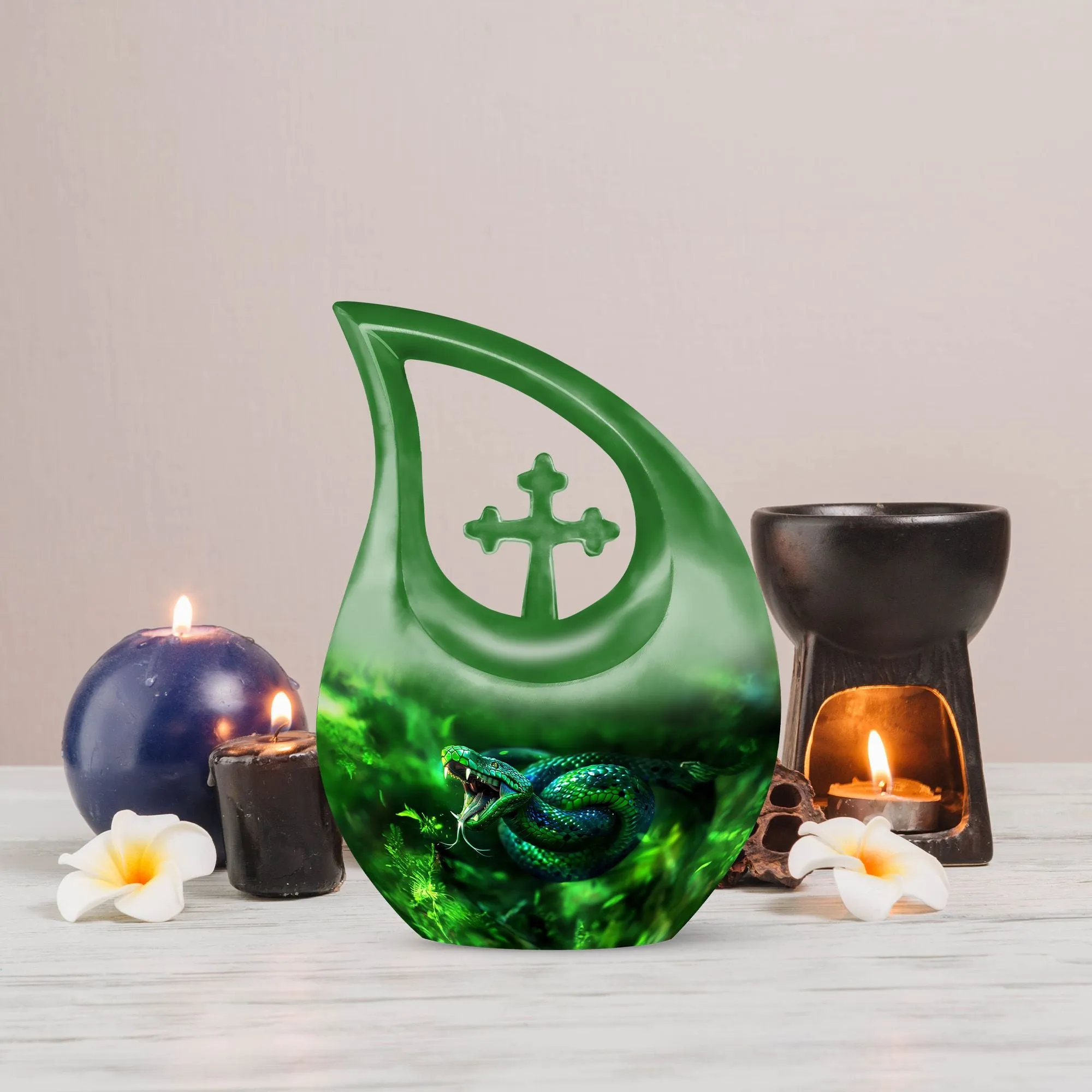 Serenity Snake Urn Respectful All Faith Remembrance Container