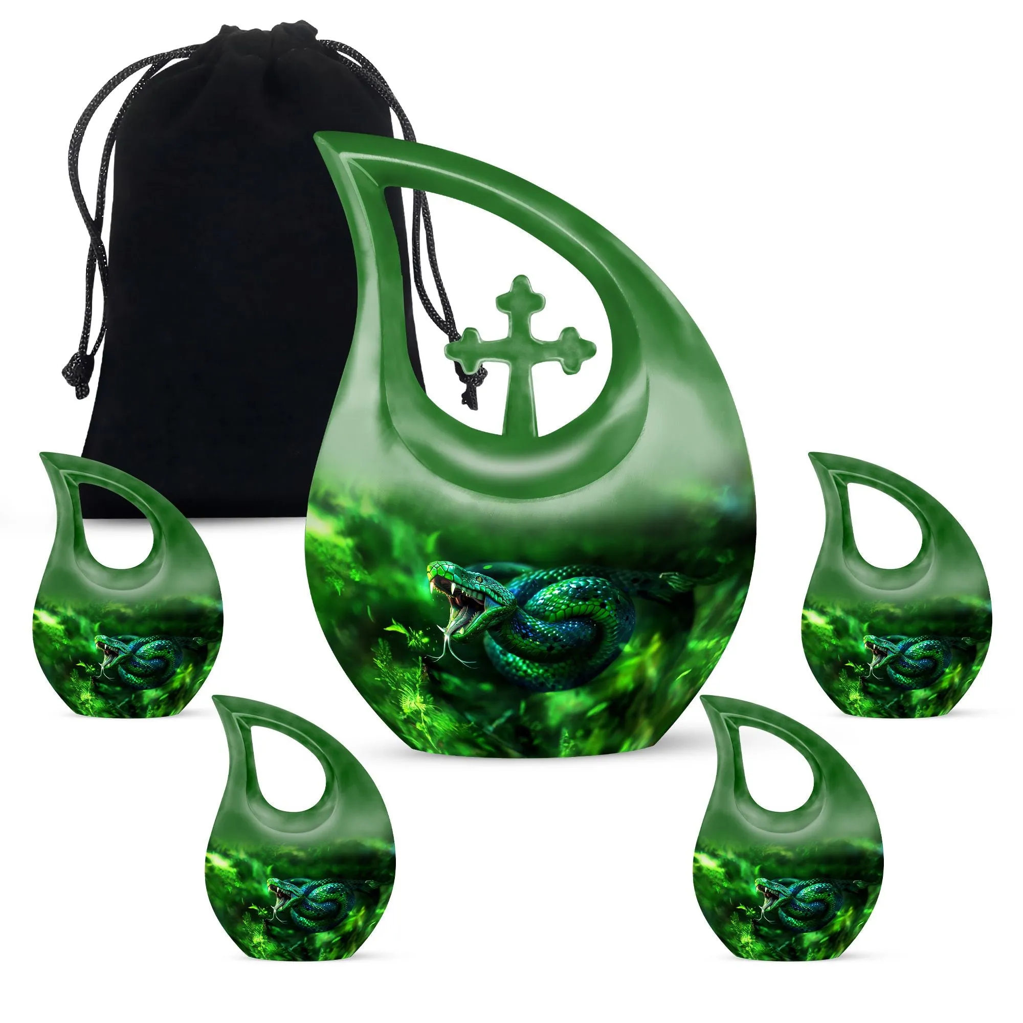 Serenity Snake Urn Respectful All Faith Remembrance Container