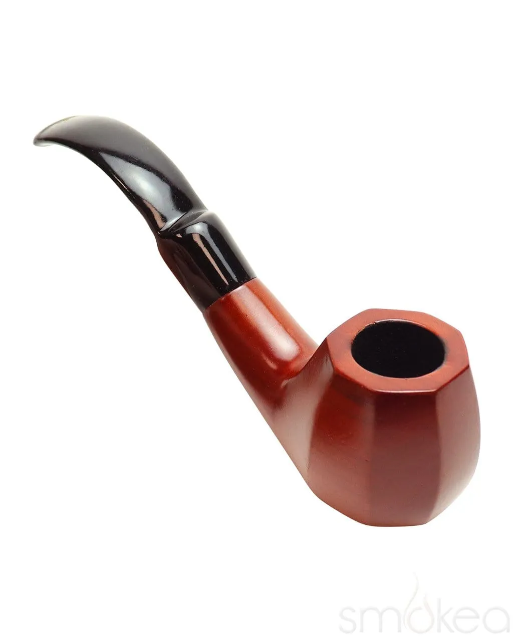 Shire Pipes Bent Octagon Brandy Cherry Wood Pipe