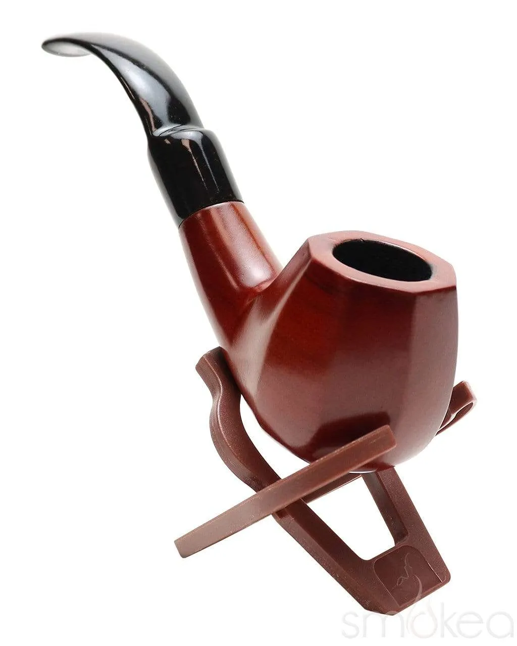 Shire Pipes Bent Octagon Brandy Cherry Wood Pipe