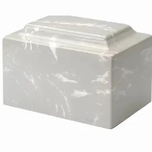 Silver/Grey Cultured Marble Cremation Urn | Quality Urns For less | Engravable