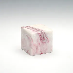 Small Cube Cultured Onyx Urn in Ruby
