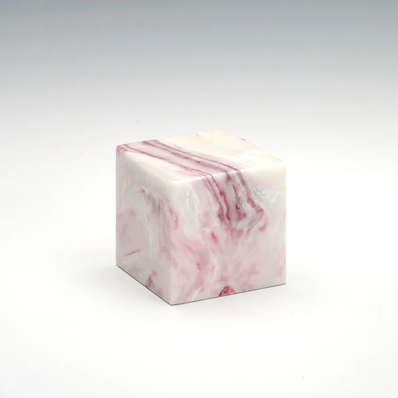 Small Cube Cultured Onyx Urn in Ruby