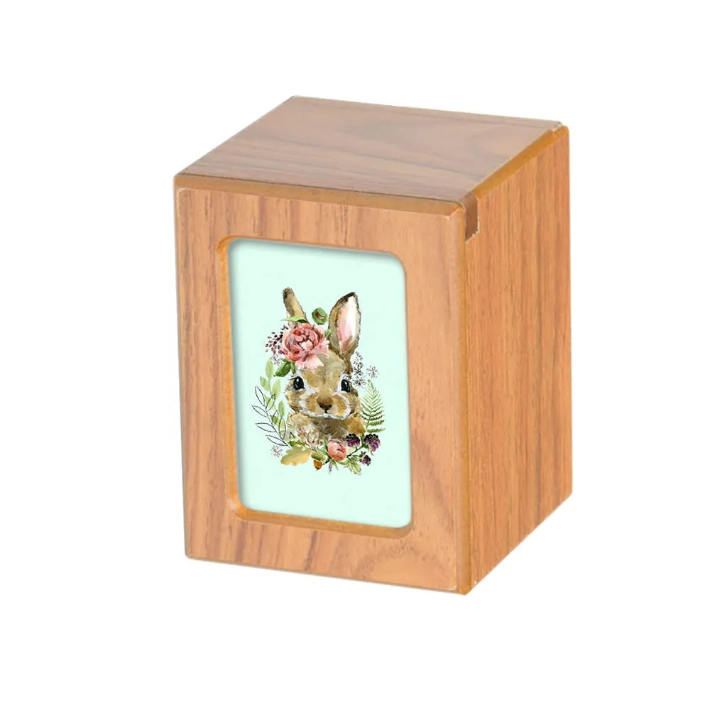 SMALL PY06 Photo Frame Urn - Rabbit & Floral Crown