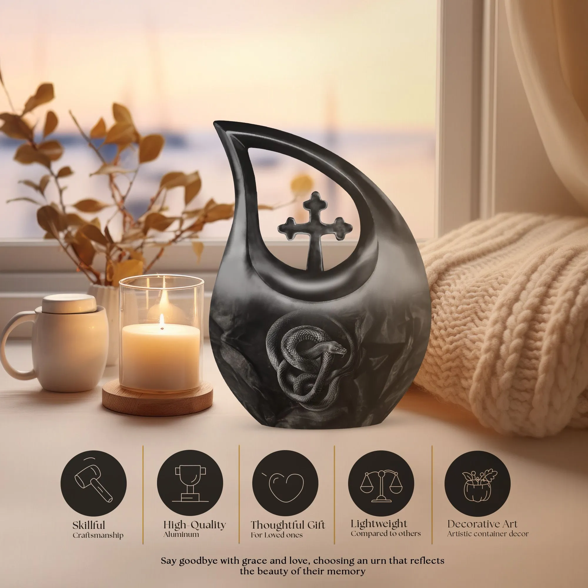 Snake Urn Soma Cherish A Custom Mom Urn and Monumental Memorial