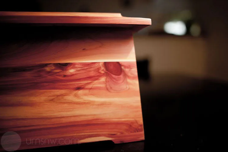 Sonata Cedar Wood Cremation Urn Made in the USA