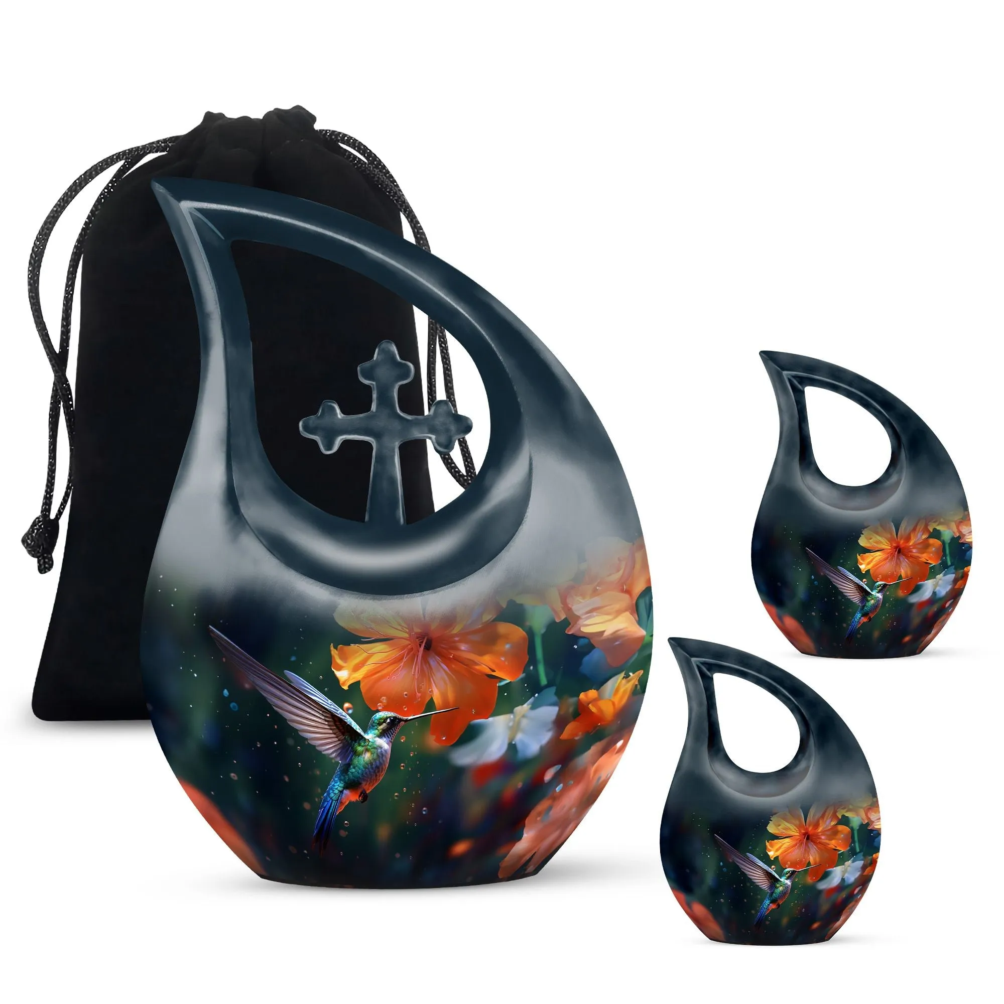 Soothing Hummingbirds Tribute - A Cherished Memorial Urns for Ashes