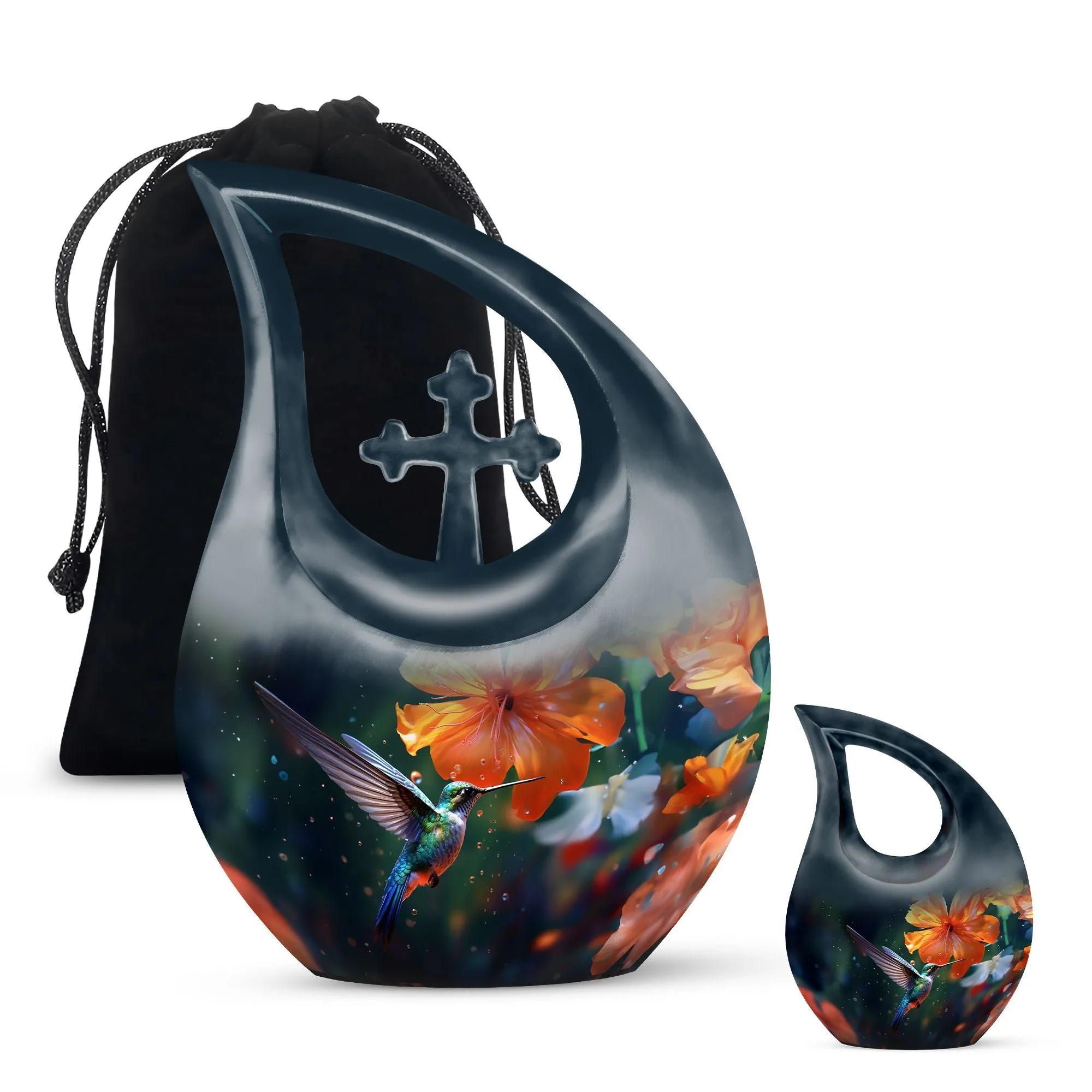 Soothing Hummingbirds Tribute - A Cherished Memorial Urns for Ashes