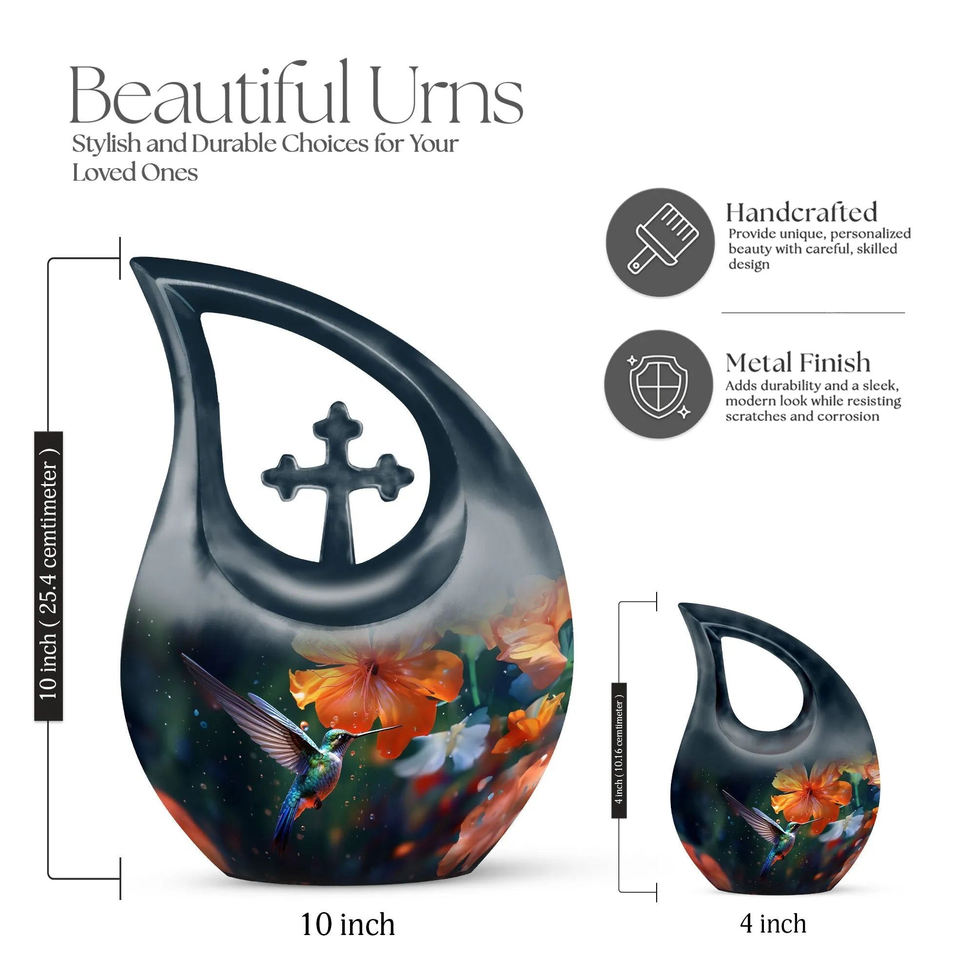 Soothing Hummingbirds Tribute - A Cherished Memorial Urns for Ashes