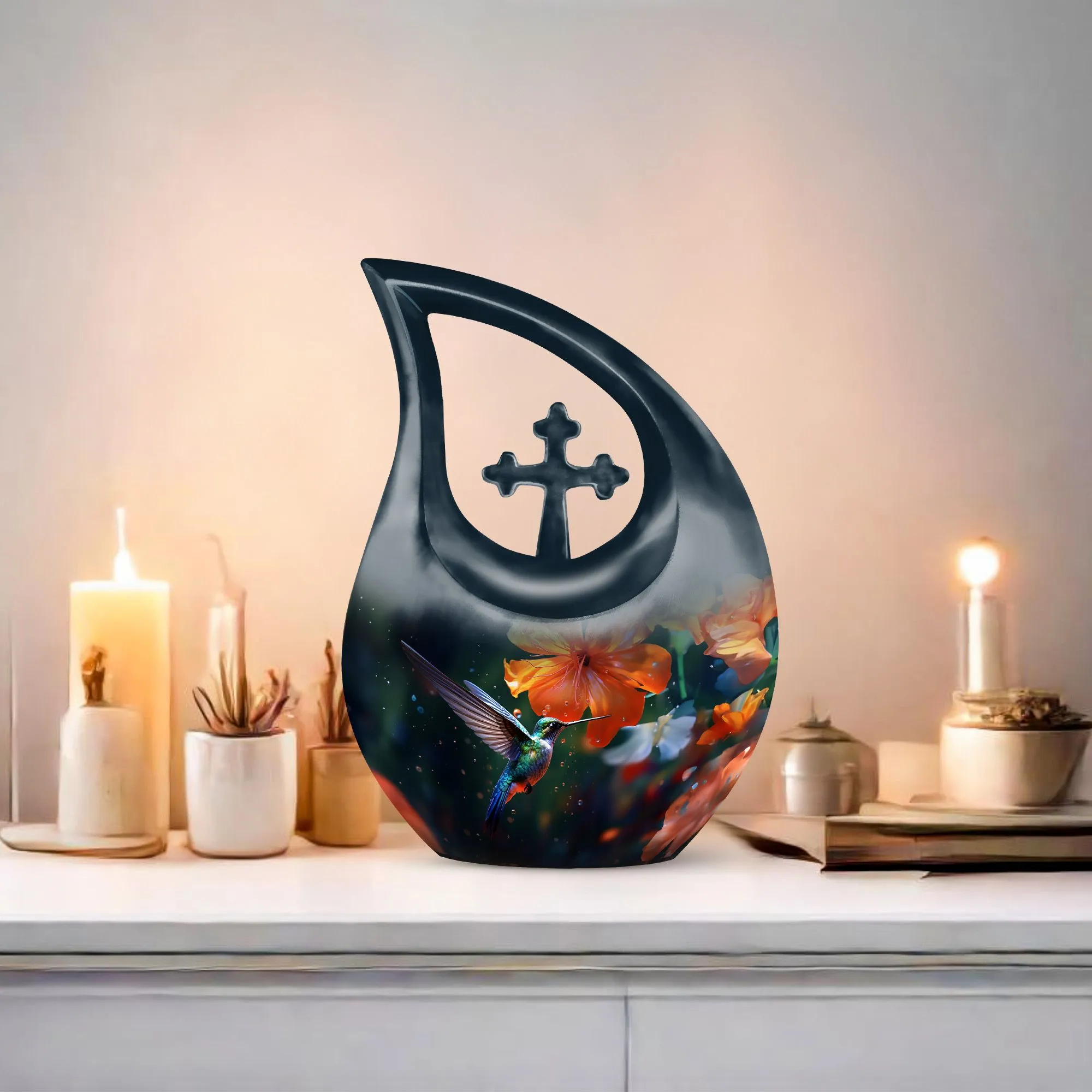 Soothing Hummingbirds Tribute - A Cherished Memorial Urns for Ashes