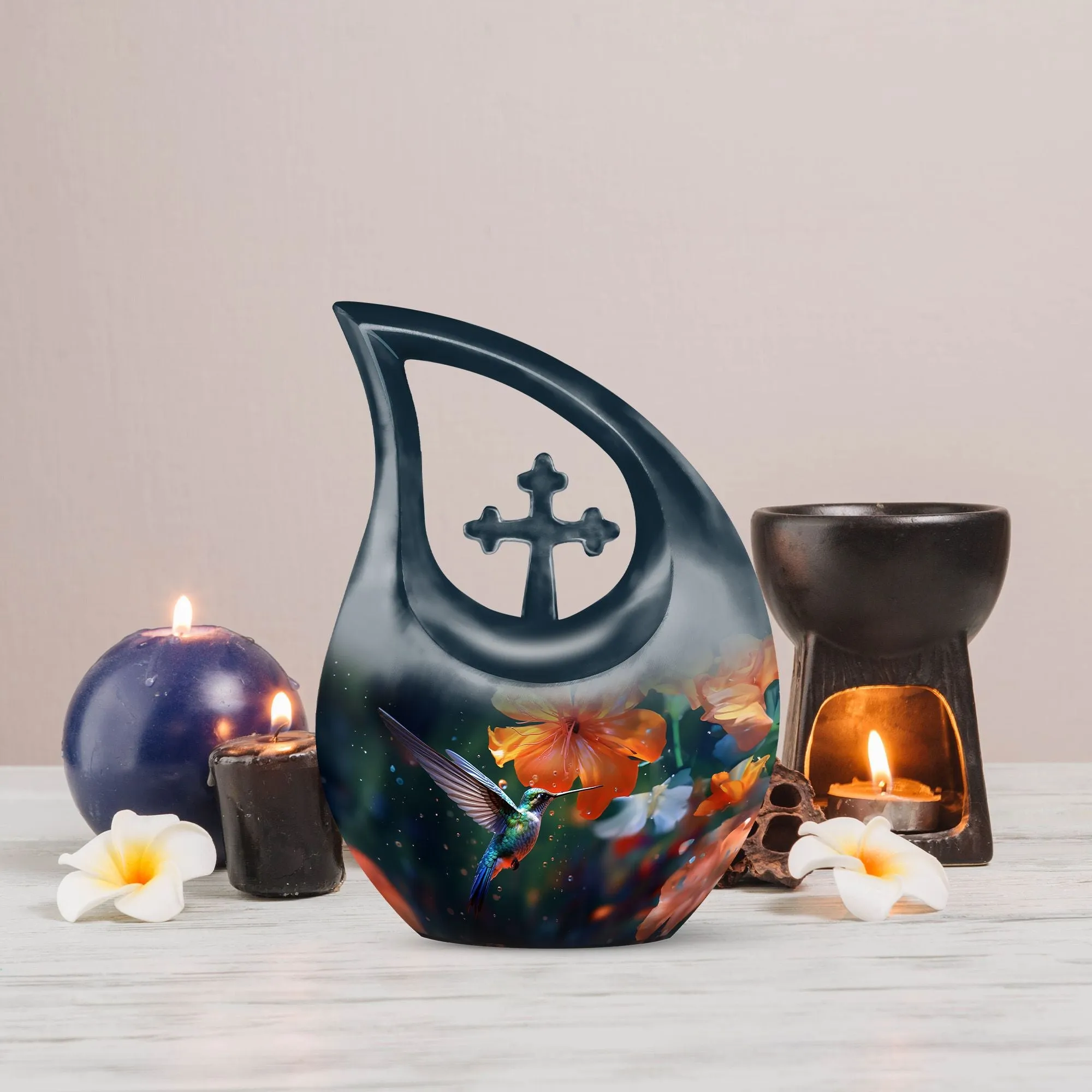 Soothing Hummingbirds Tribute - A Cherished Memorial Urns for Ashes