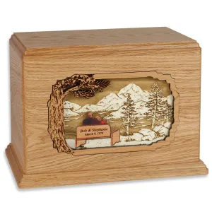 Soulmates Companion Urn with Wedding Date & Inlay Art Scene
