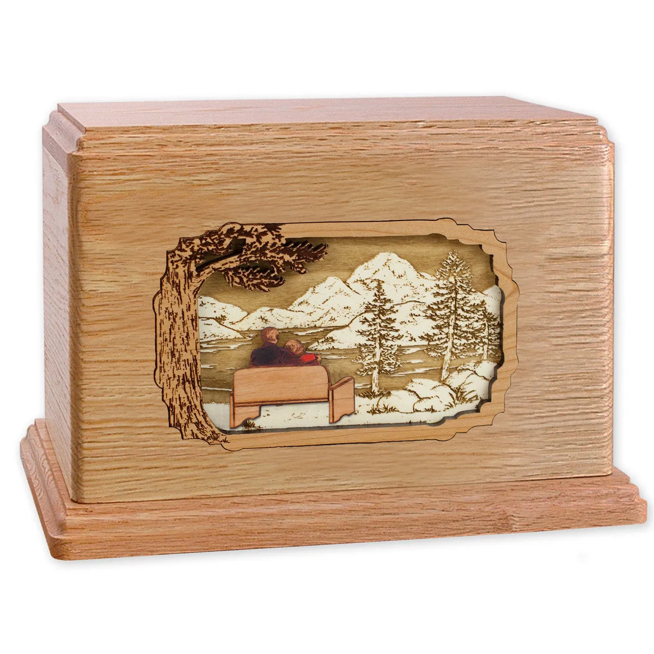 Soulmates Companion Urn with Wedding Date & Inlay Art Scene