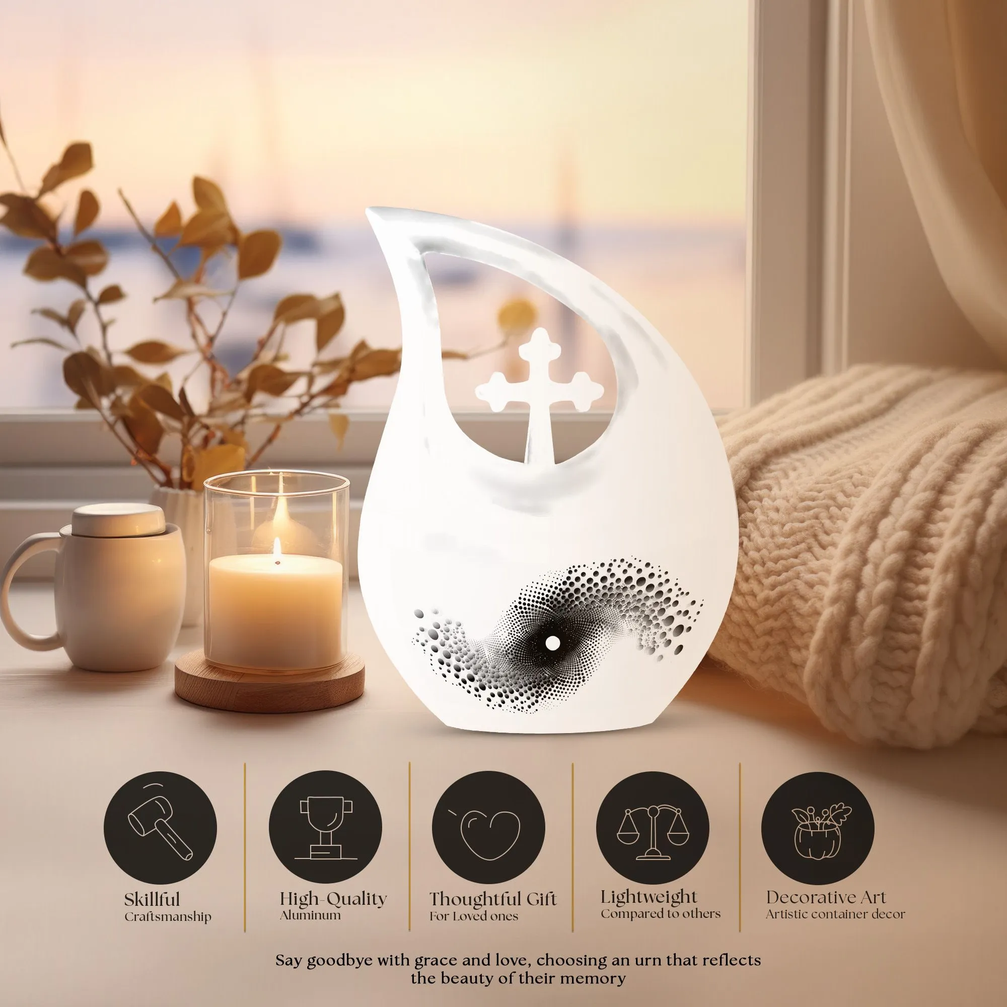 Spiral Cremation Urn:  Memorial Cremation Urn For Ashes
