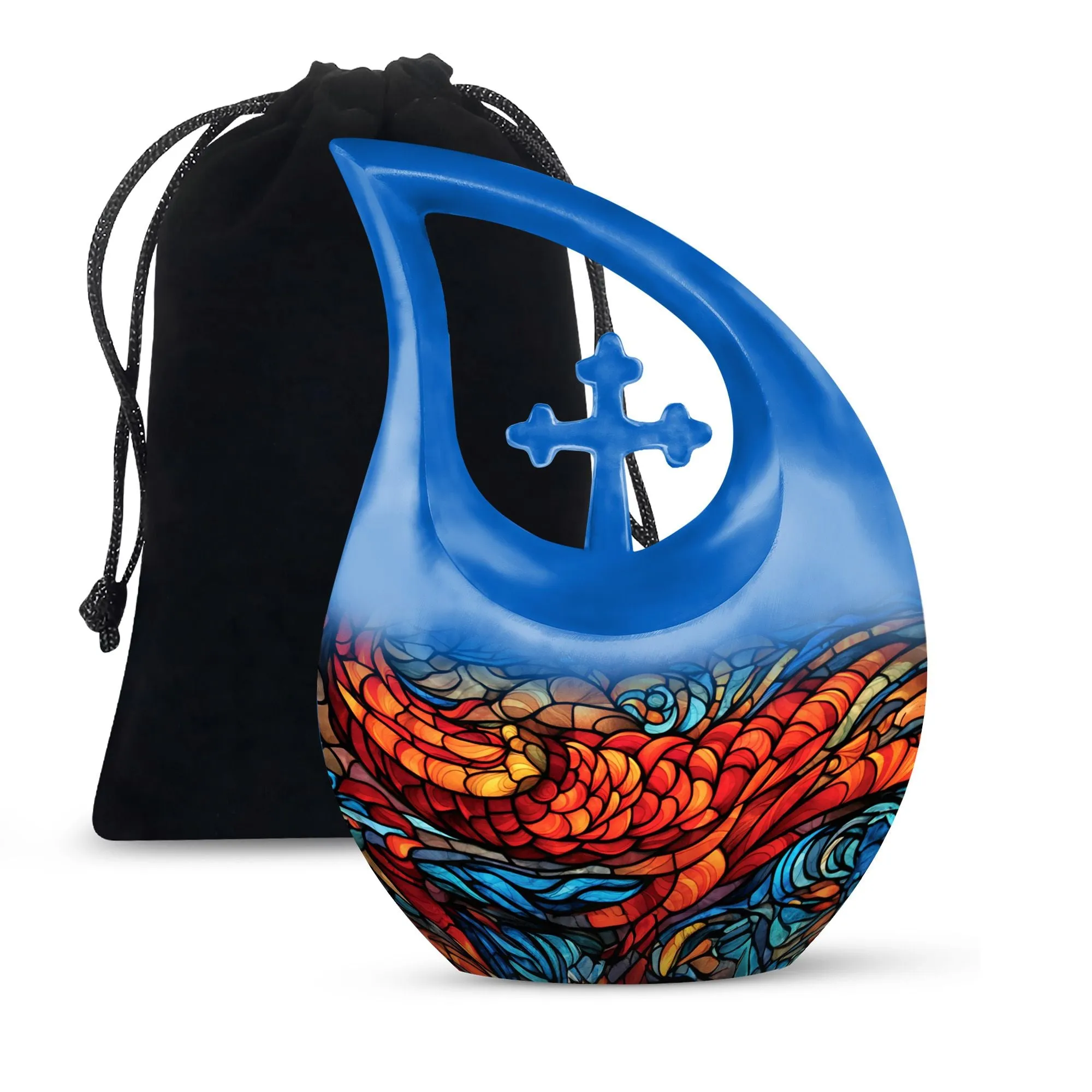 Stained Glass Cremation Urn For Human Ashes