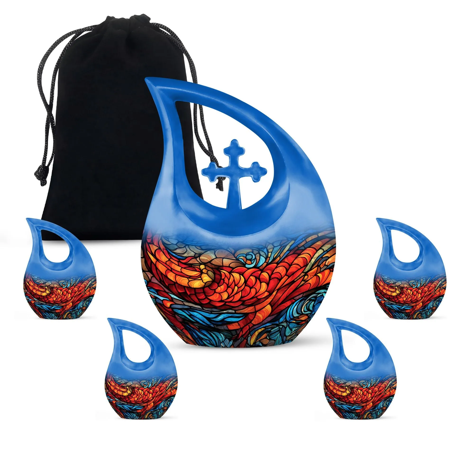 Stained Glass Cremation Urn For Human Ashes