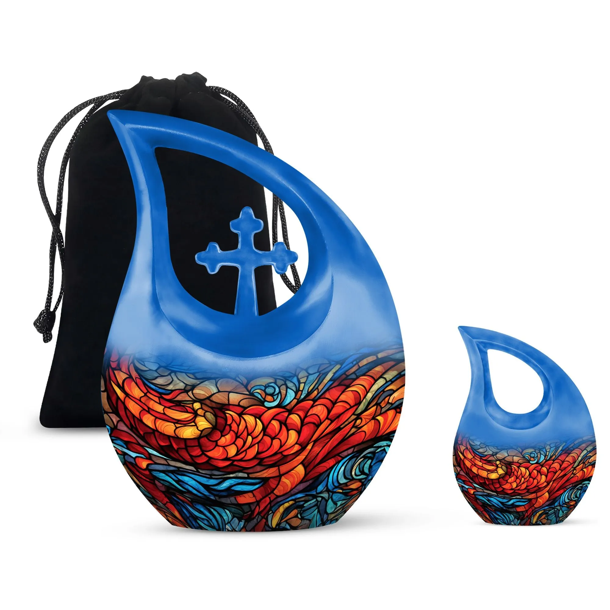 Stained Glass Cremation Urn For Human Ashes