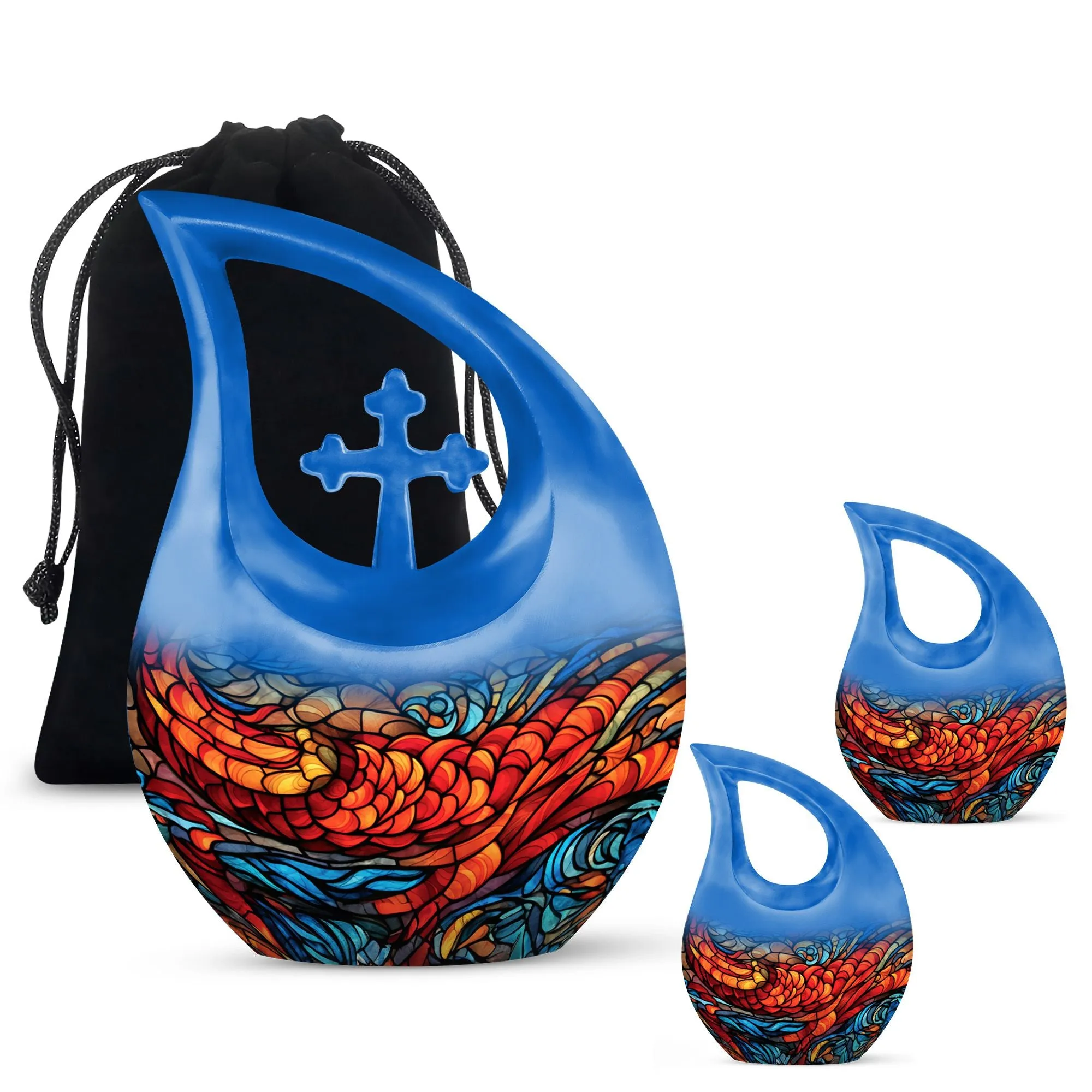 Stained Glass Cremation Urn For Human Ashes
