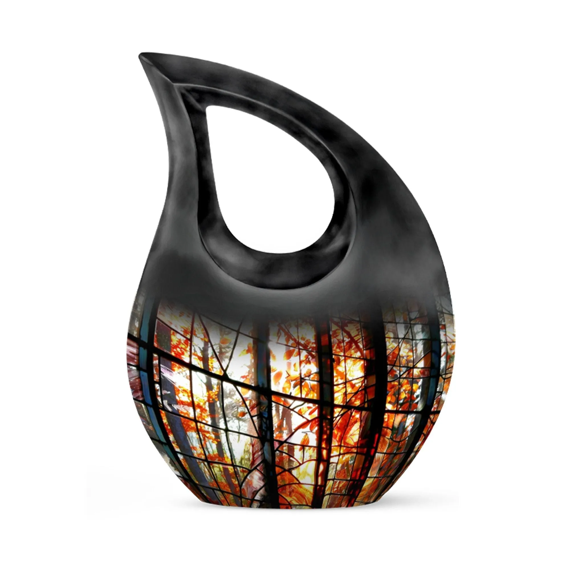 Stained Glass Cross Drop Urn - A Perfect Memorial for Loved Ones