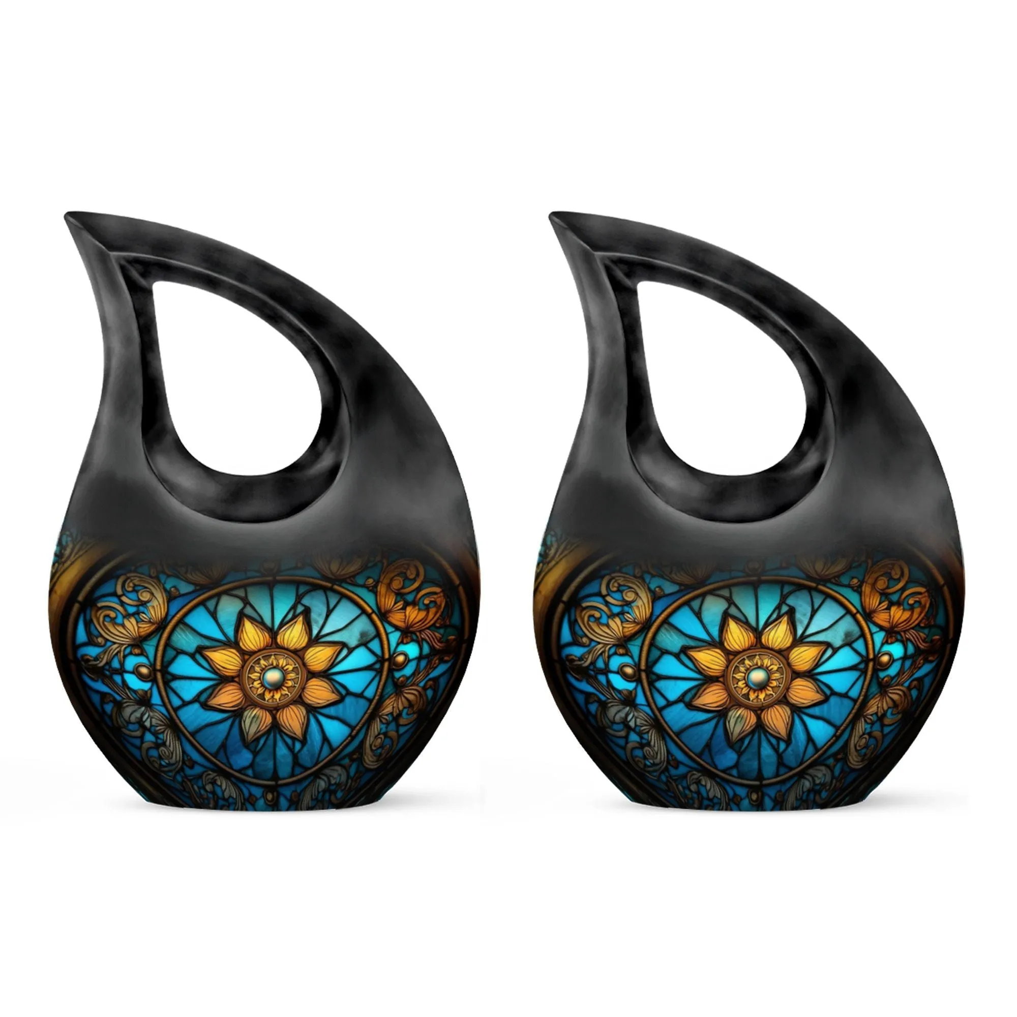 Stained Glass Urn: Affordable Memorial Ensemble For Human Ashes