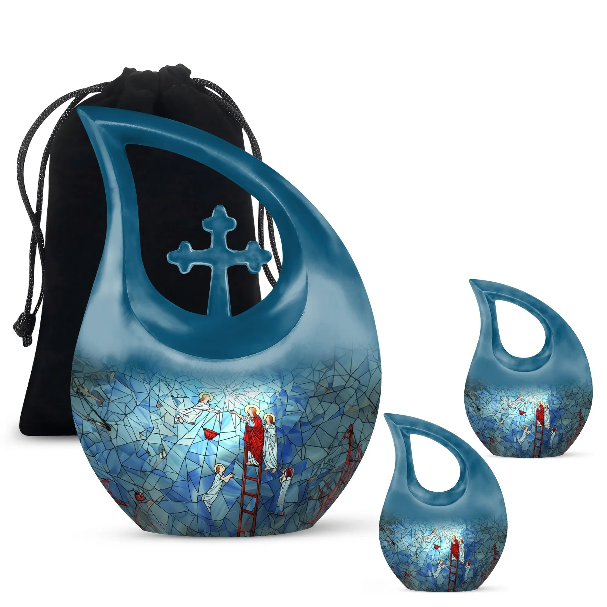 Stained Glass Urn:  Medium Size Memorial Cremation Urn
