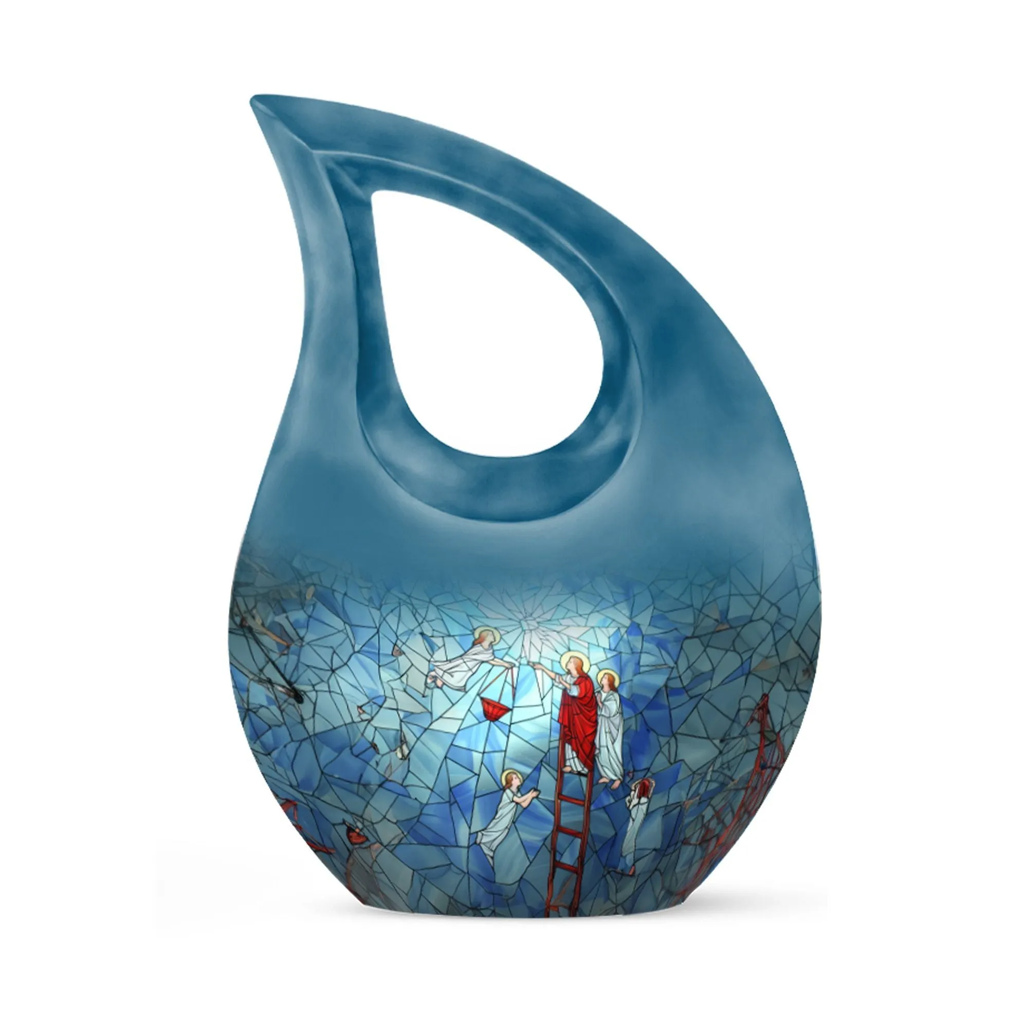 Stained Glass Urn:  Medium Size Memorial Cremation Urn