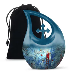 Stained Glass Urn:  Medium Size Memorial Cremation Urn