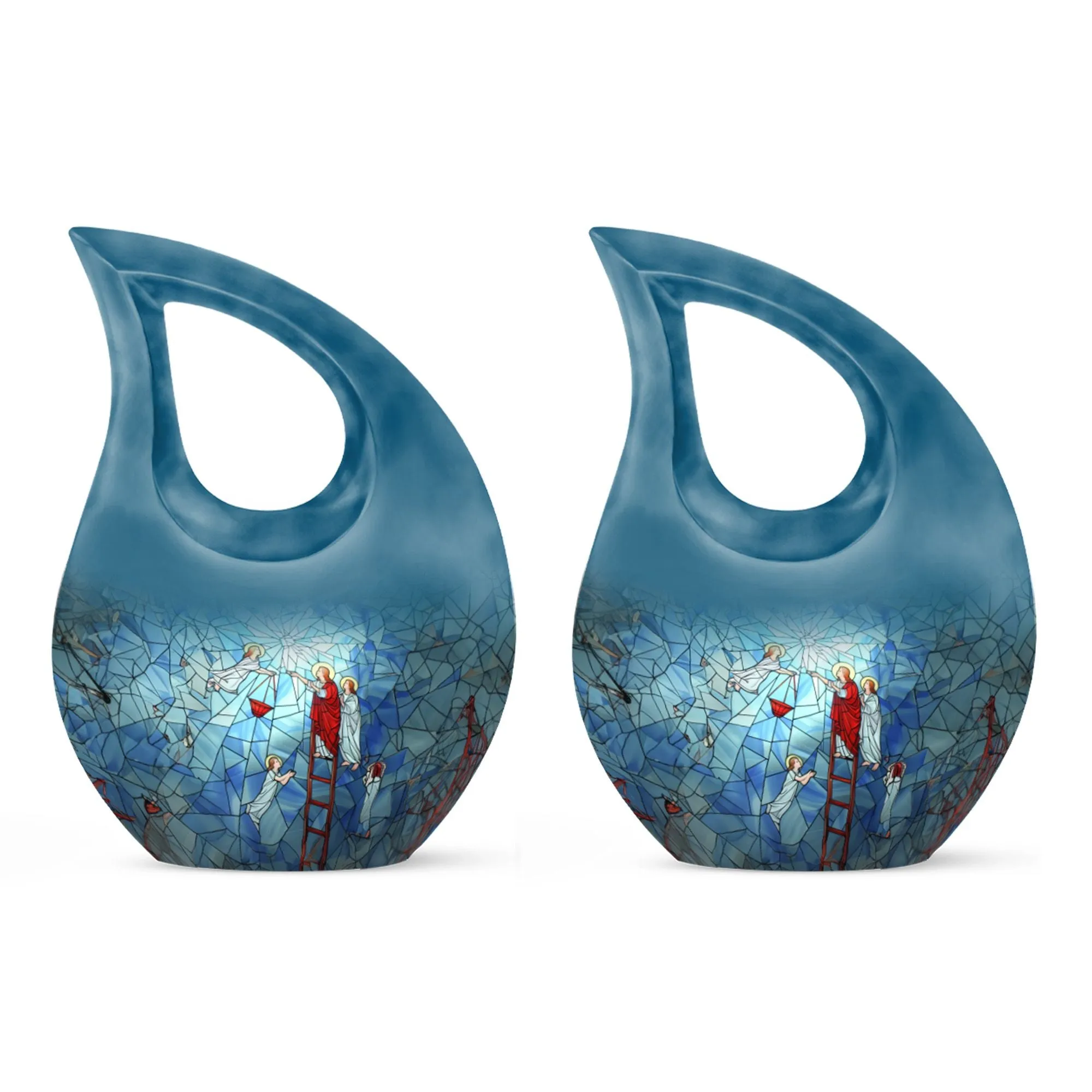 Stained Glass Urn:  Medium Size Memorial Cremation Urn