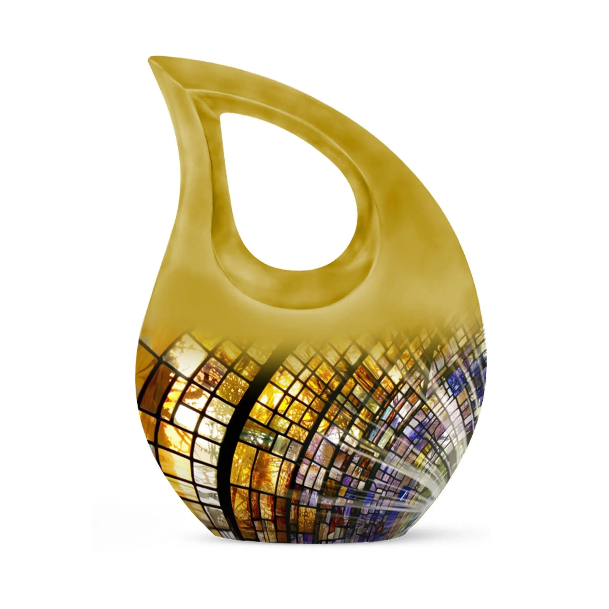 Stained Glass Urn- Personalized Container For Ashes