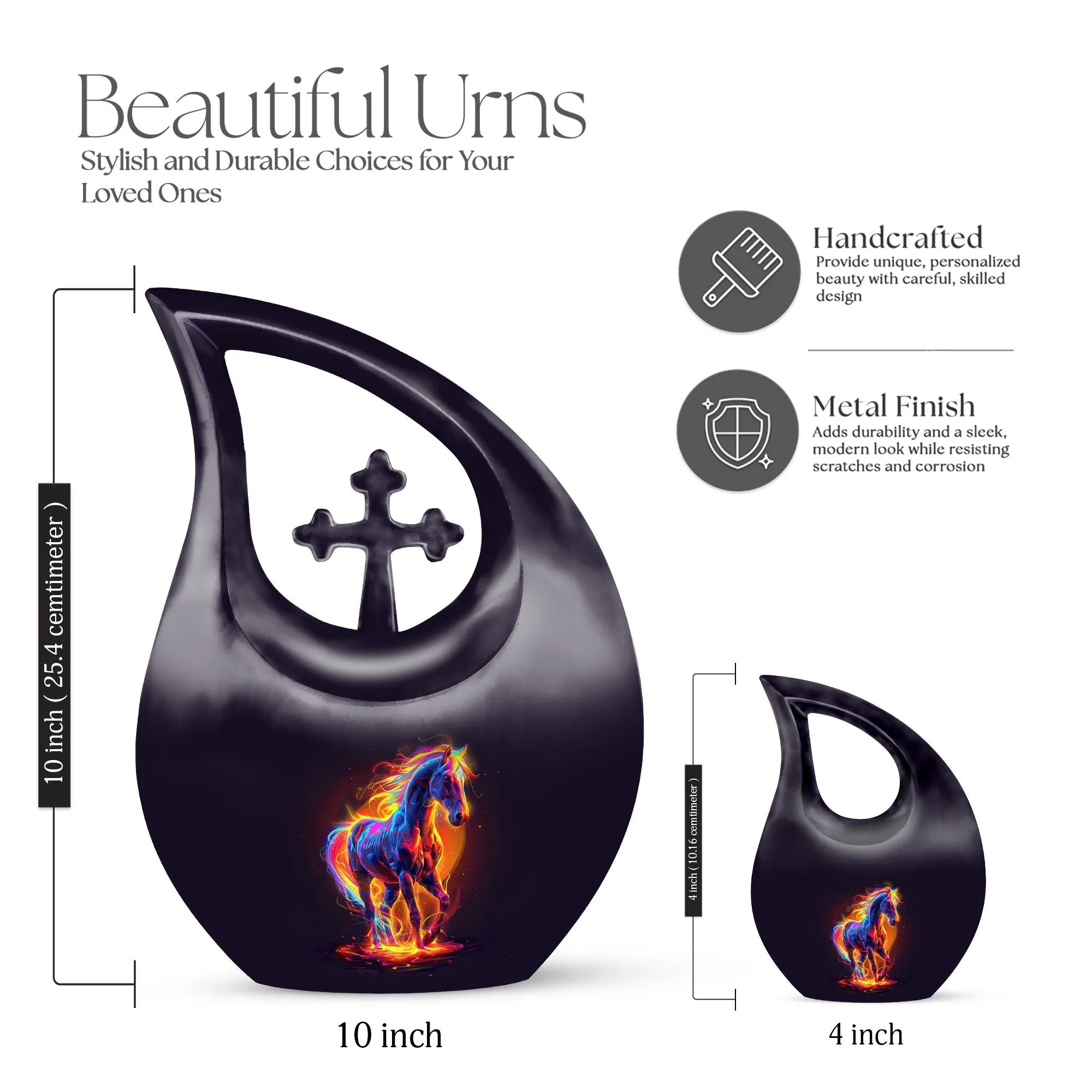 Stallion Memorial- Horse Urn & Large Urn for Men's Ashes