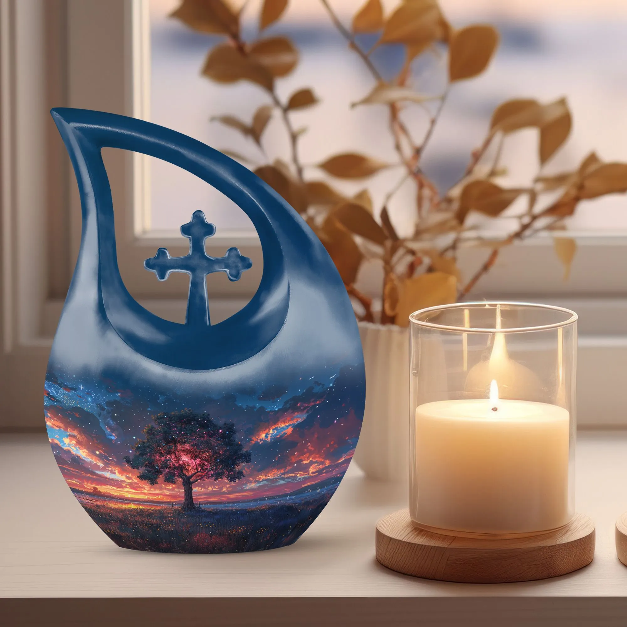 Starry Dusk Reverie Urn: Containers For Ashes After Cremation