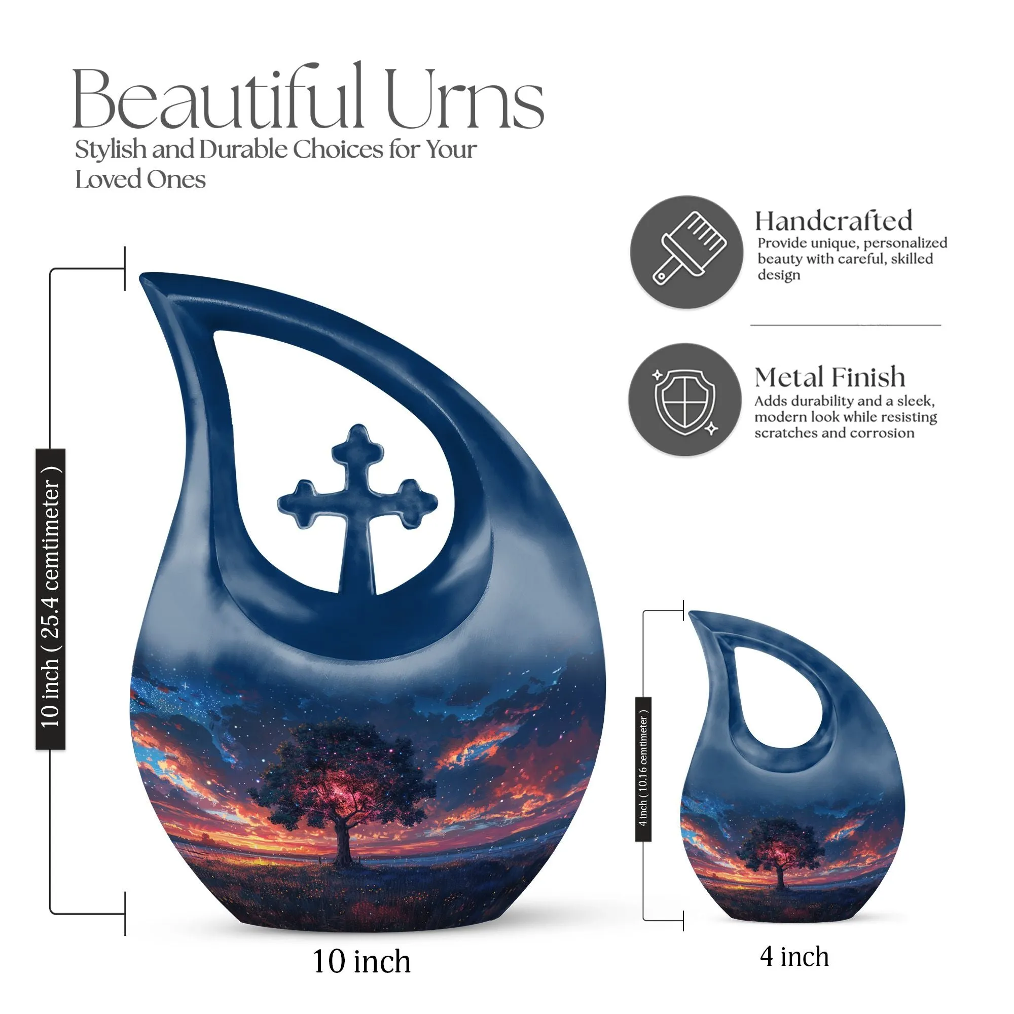 Starry Dusk Reverie Urn: Containers For Ashes After Cremation