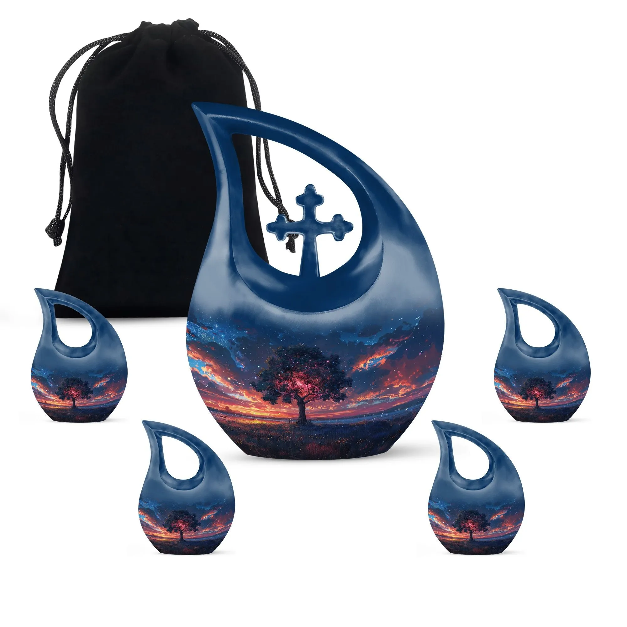 Starry Dusk Reverie Urn: Containers For Ashes After Cremation