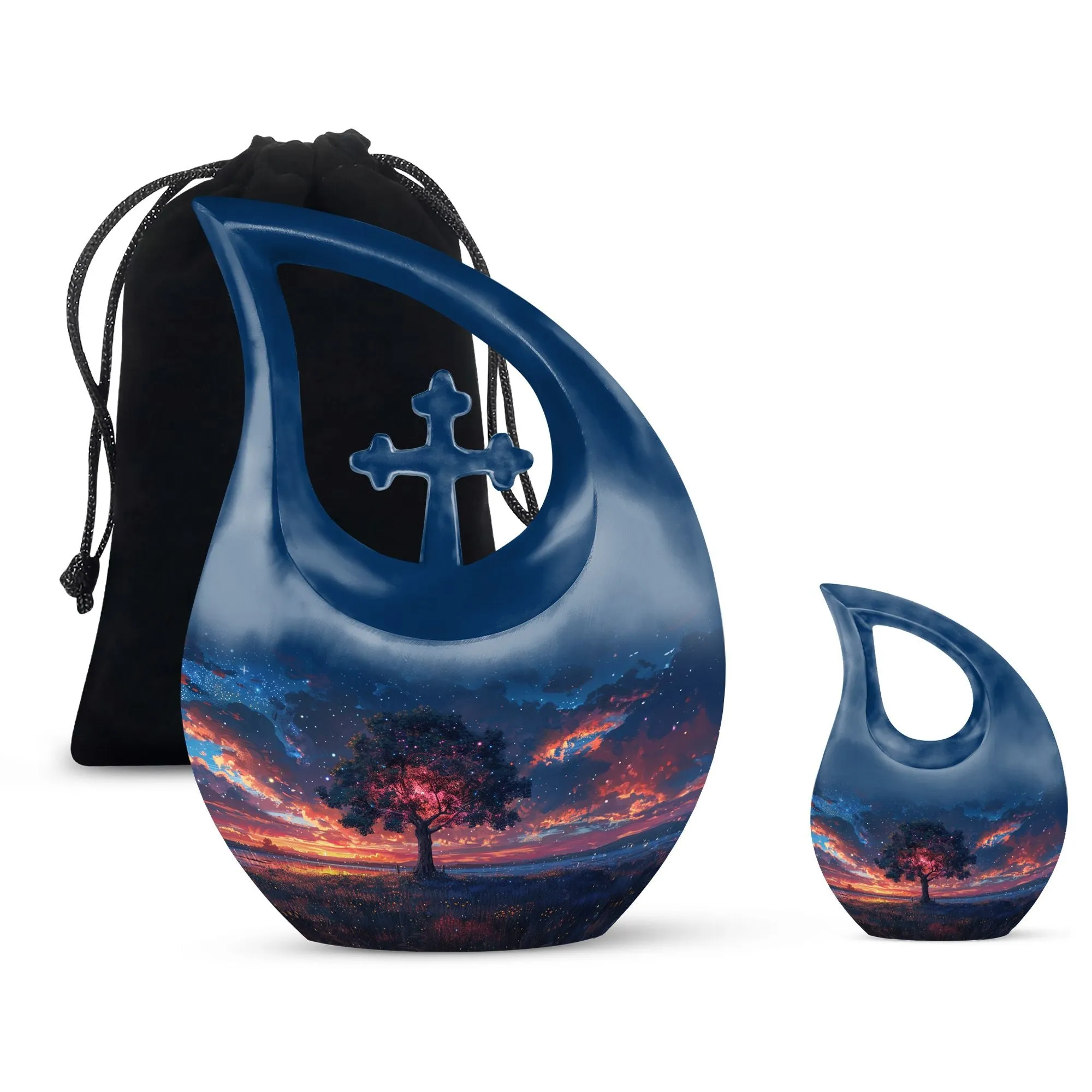Starry Dusk Reverie Urn: Containers For Ashes After Cremation