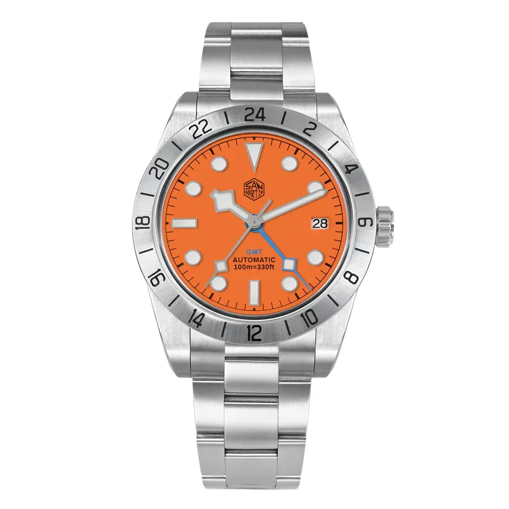 ★SuperDeals★San Martin 39mm BB NH34 GMT Watch SN0054-GE