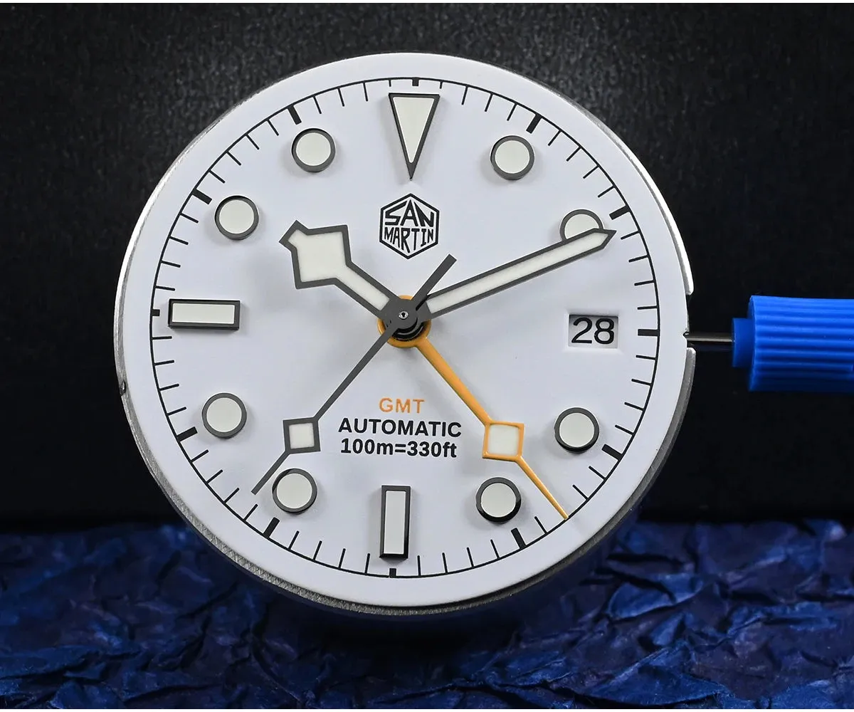 ★SuperDeals★San Martin 39mm BB NH34 GMT Watch SN0054-GE
