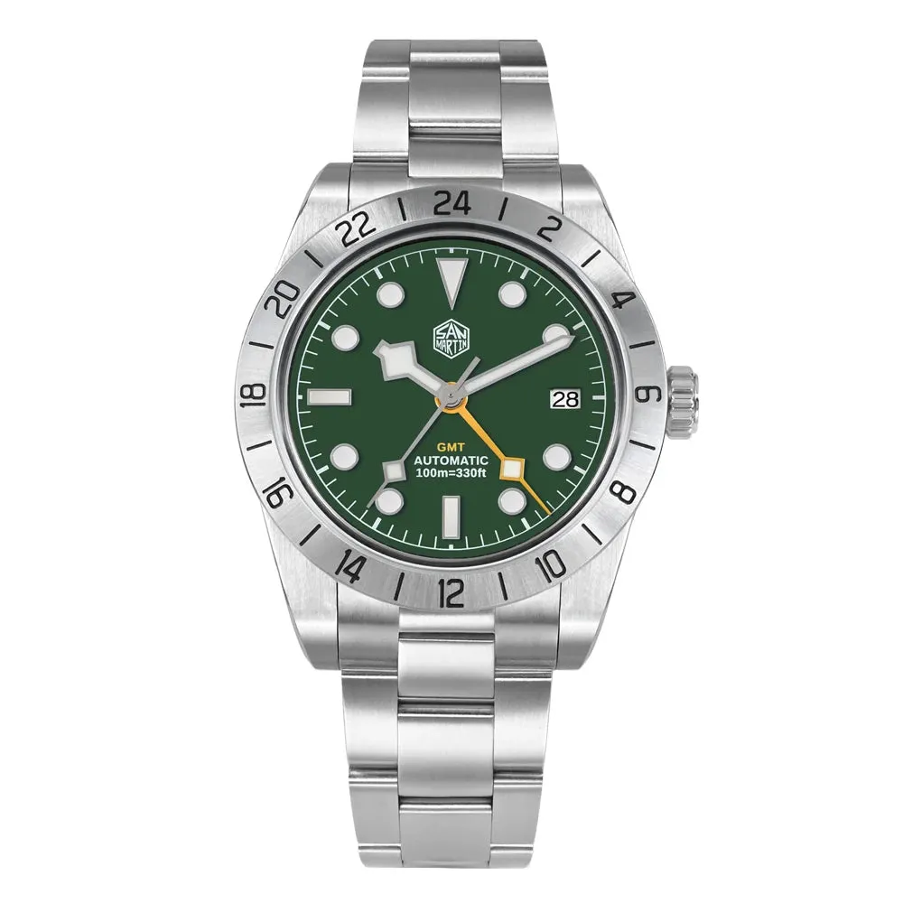 ★SuperDeals★San Martin 39mm BB NH34 GMT Watch SN0054-GE