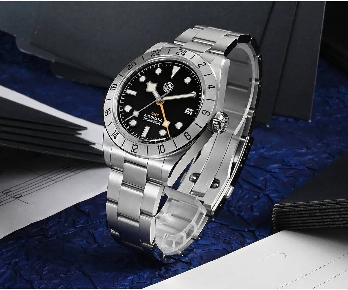 ★SuperDeals★San Martin 39mm BB NH34 GMT Watch SN0054-GE