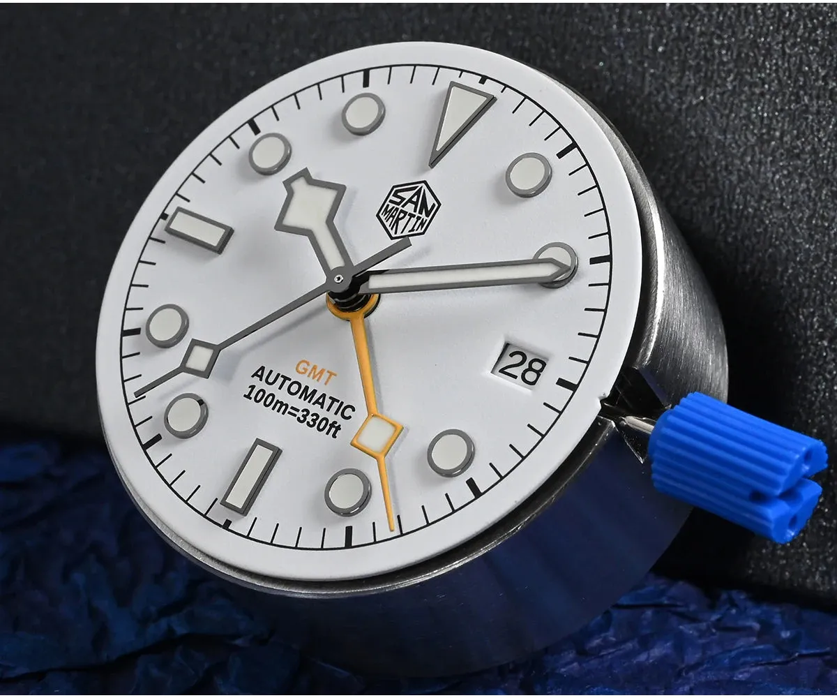 ★SuperDeals★San Martin 39mm BB NH34 GMT Watch SN0054-GE