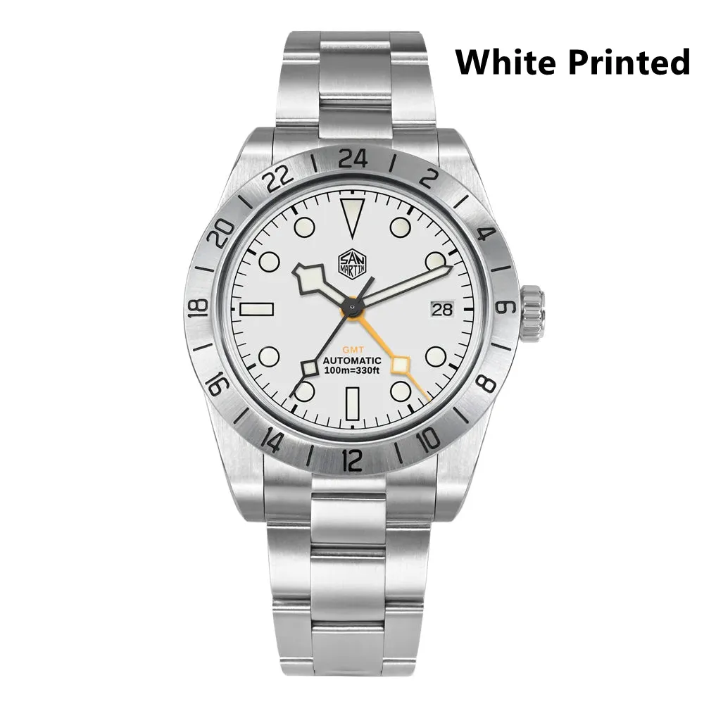 ★SuperDeals★San Martin 39mm BB NH34 GMT Watch SN0054-GE