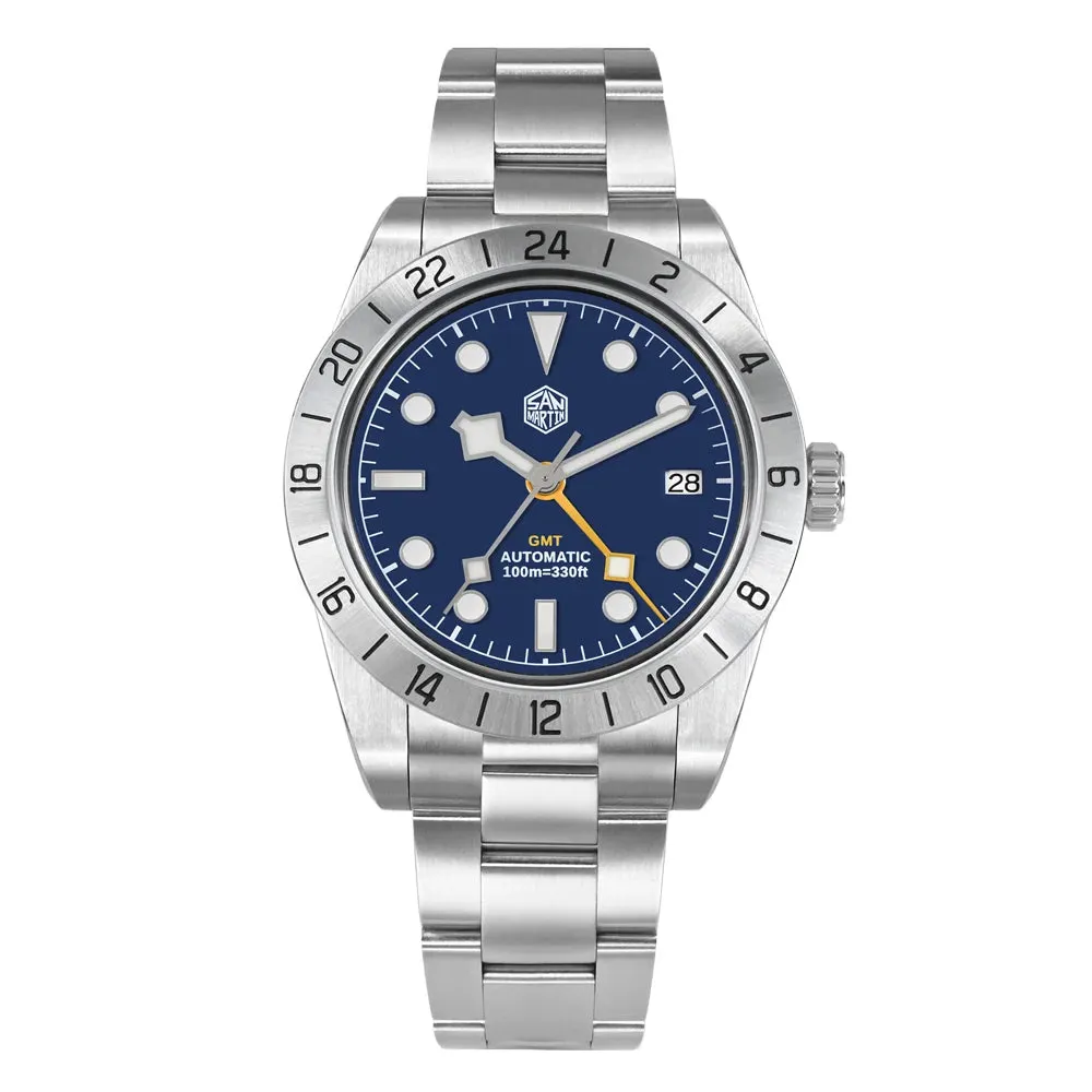 ★SuperDeals★San Martin 39mm BB NH34 GMT Watch SN0054-GE