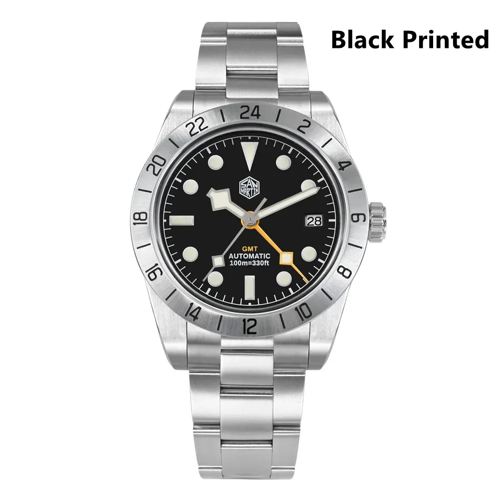 ★SuperDeals★San Martin 39mm BB NH34 GMT Watch SN0054-GE