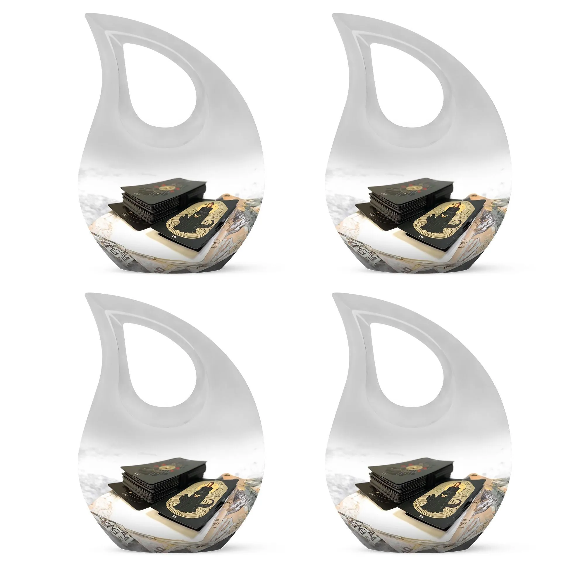 Tarot Tribute Memorial Urn With Exquisite Cross Drop