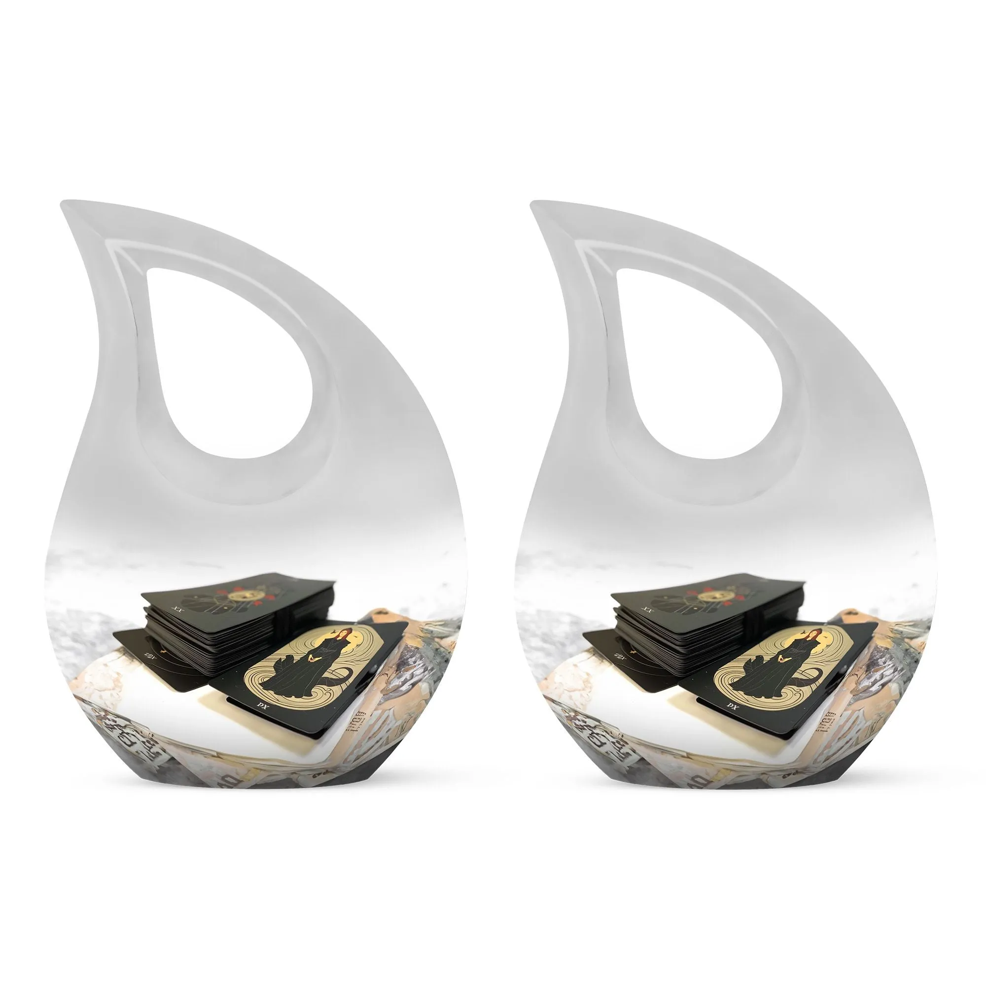 Tarot Tribute Memorial Urn With Exquisite Cross Drop
