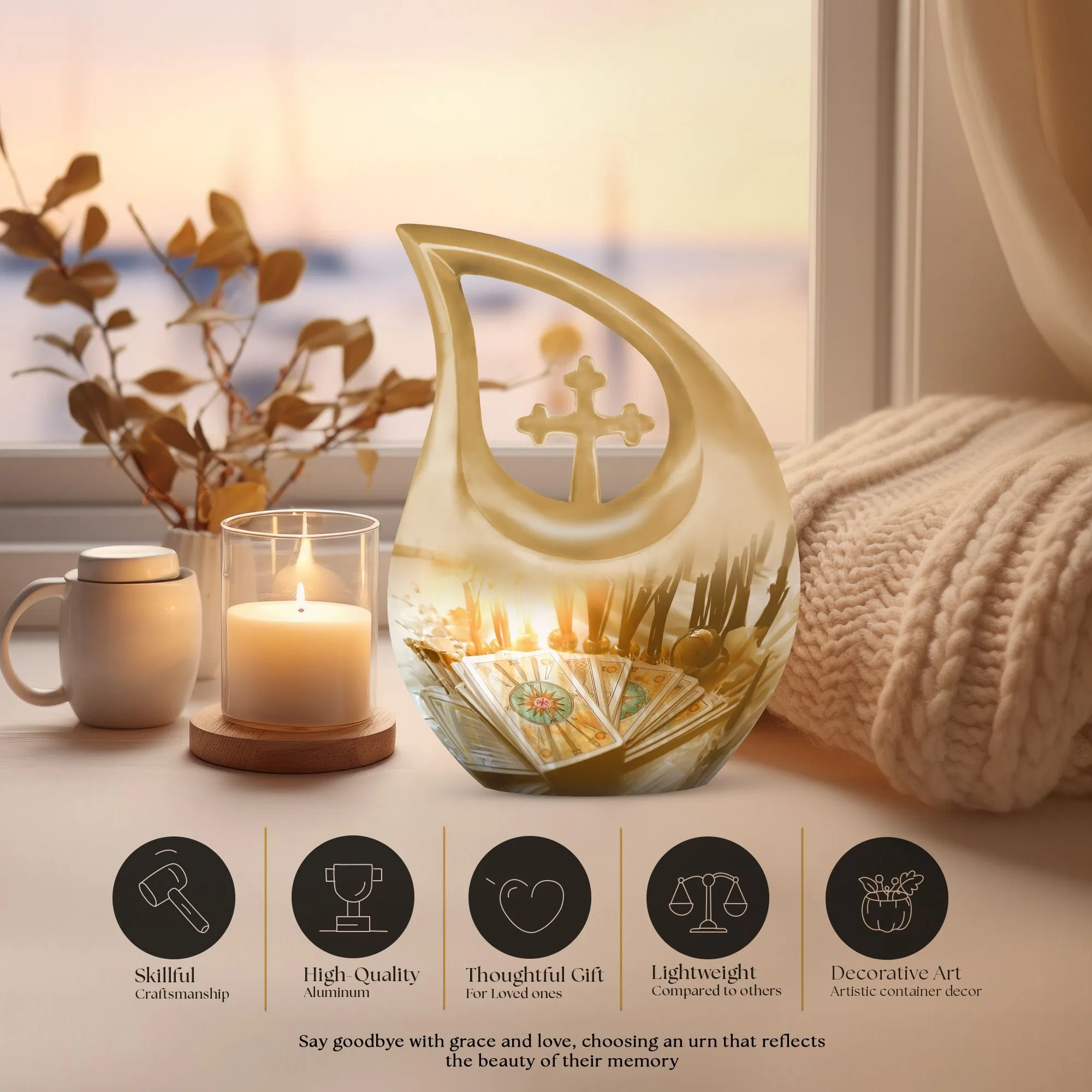 Tarot Urn A Cherished Emblem for Mom's Enduring Spirit