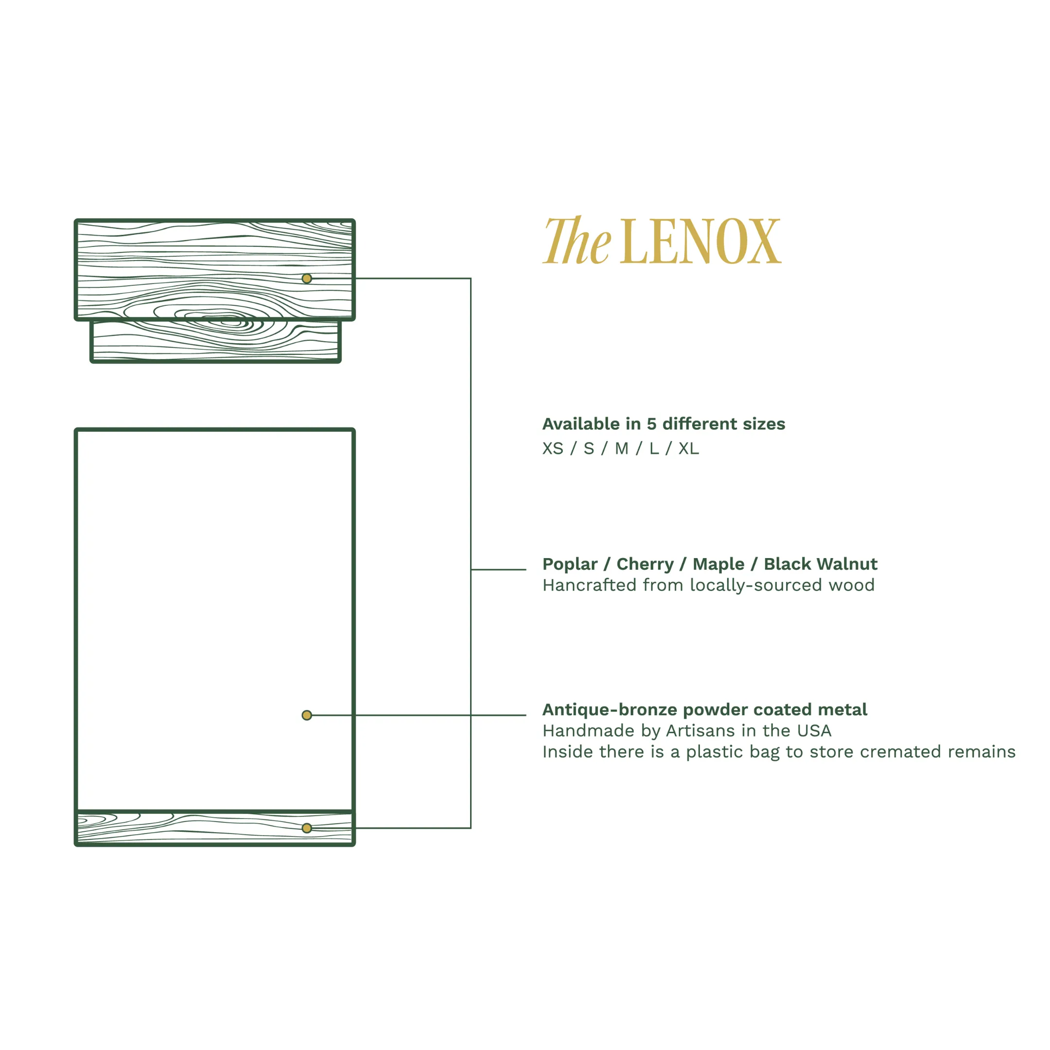 The Lenox Urn in Cherry
