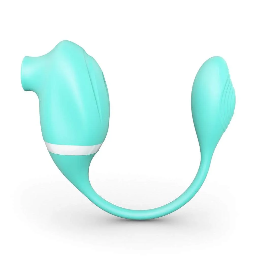 Tracy's Dog - Seahorse Clitoral Air Stimulator Sucking Dual Stimulator (Tiffany Blue)