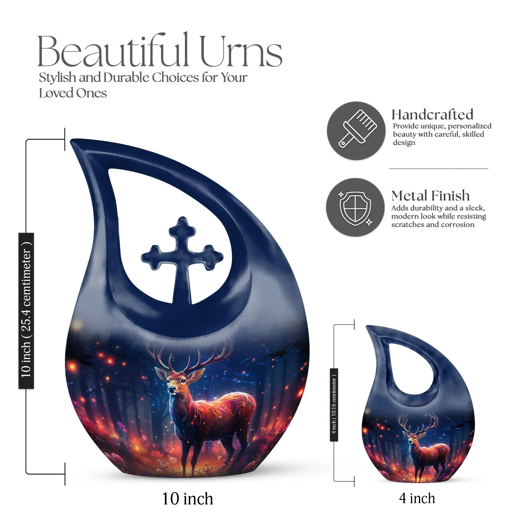 Tranquility Deer Cremation Urn Cherished Farewell Keepsake