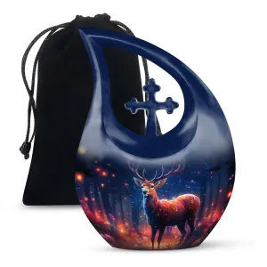 Tranquility Deer Cremation Urn Cherished Farewell Keepsake