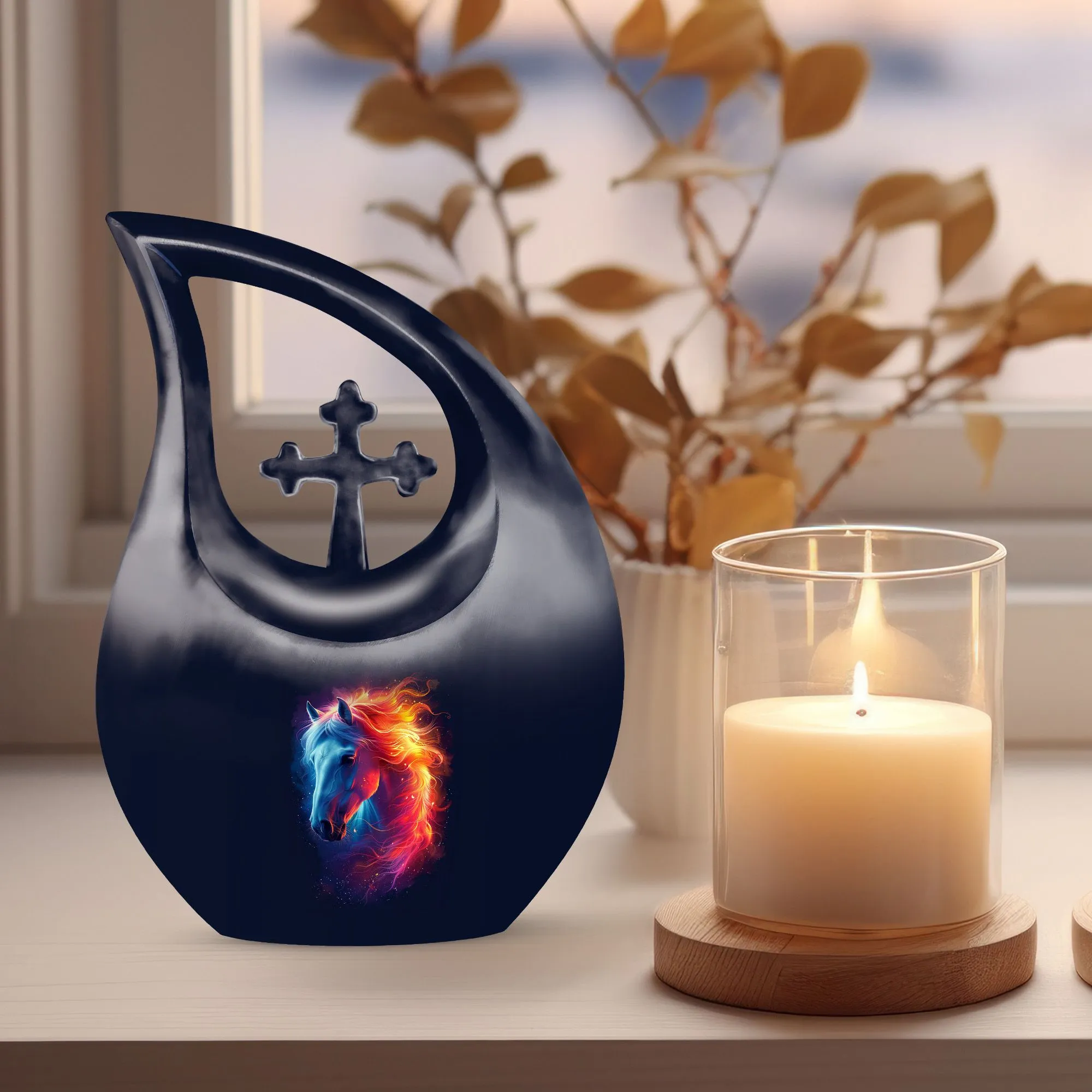 Tribute Horse Custom Memorial Urn - Personalized Ashes Keepsake